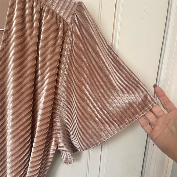 NWT Baltic Born Andi Dress 3X Ribbed Velvet Wrap Dress Champagne Bridesmaid - Picture 8 of 10